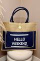Hello Weekend Shopper Navy
