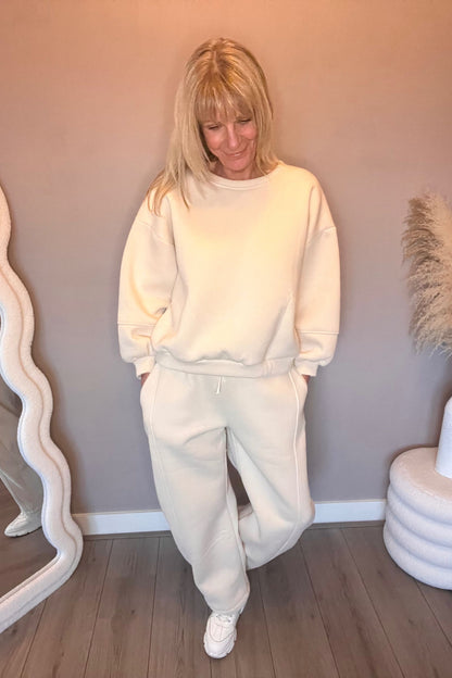 Love Peace Repeat Sweater  Beige