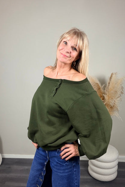 Mochy 28 sweater Army Green