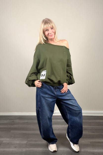 Mochy 28 sweater Army Green
