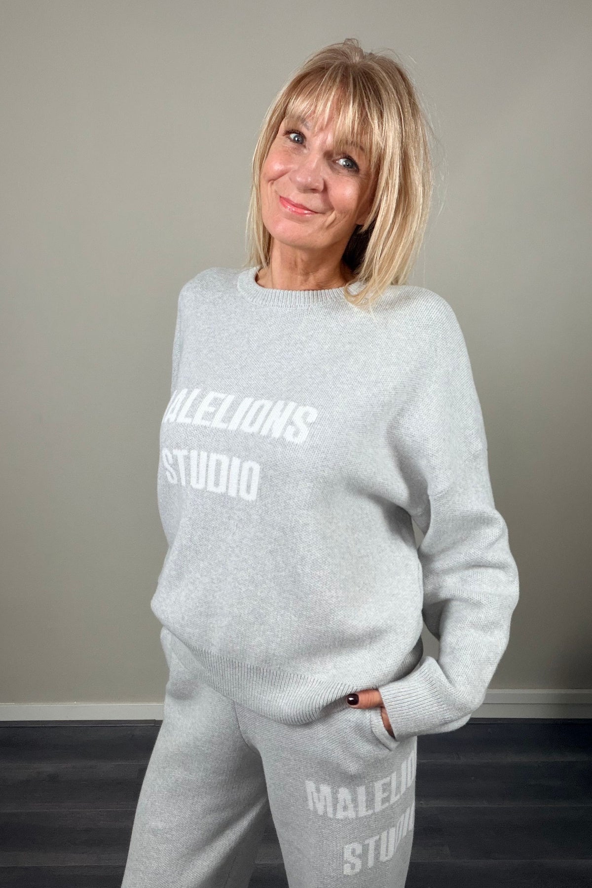 Malelions Studio Sweater Grey
