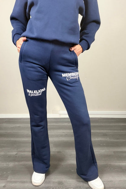 Malelions Society Flared Pants Navy