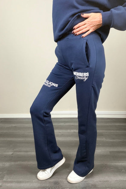 Malelions Society Flared Pants Navy