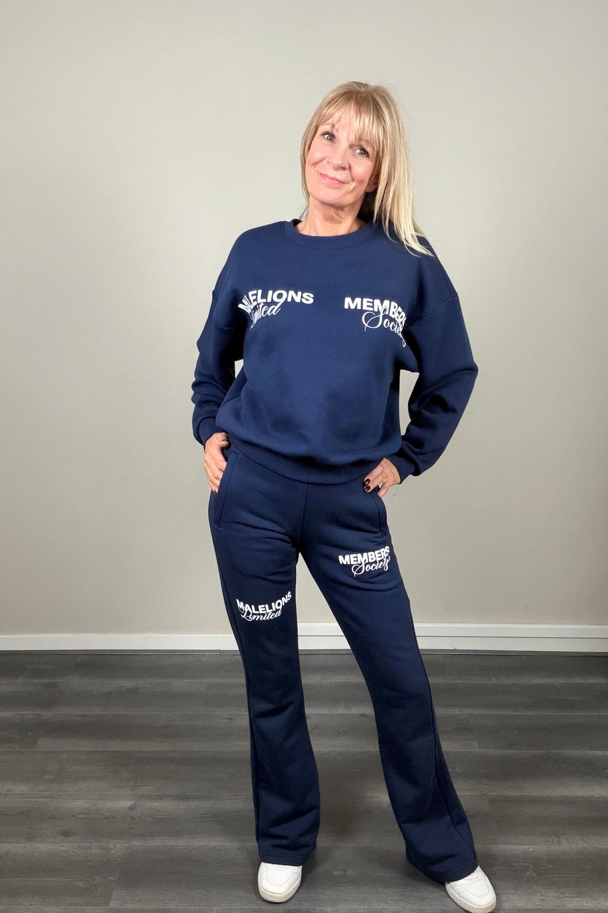 Malelions Society Flared Pants Navy